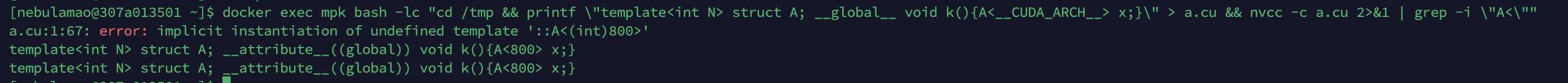 PPU 自报 __CUDA_ARCH__=800